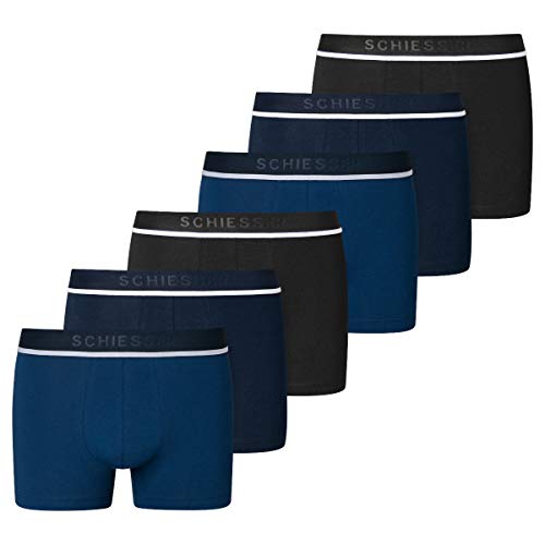 Schiesser - 95/5 - Shorts/Pants - 173986-6er Spar-Pack (4 Schwarz/Blau) von Schiesser