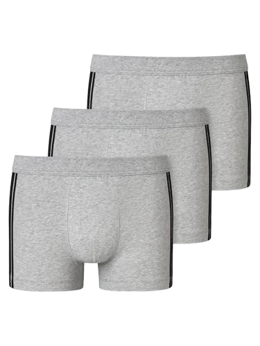 Schiesser Herren 3 Pack Softbund Und Streifen - 95/5 Organic Boxershorts, Grau-melange, S EU von Schiesser