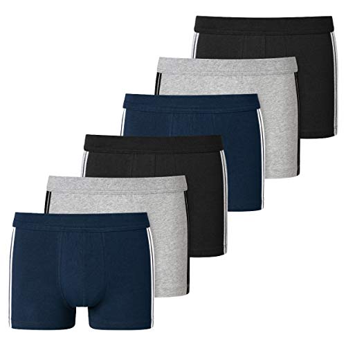 Schiesser - 95/5 Stretch - Shorts/Pants - 173816-6er Spar-Pack (7 Grau/Schwarz/Blau) von Schiesser