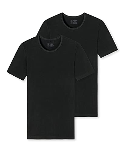Schiesser 95/5 T-Shirt 174997-2er Pack Black 8 von Schiesser