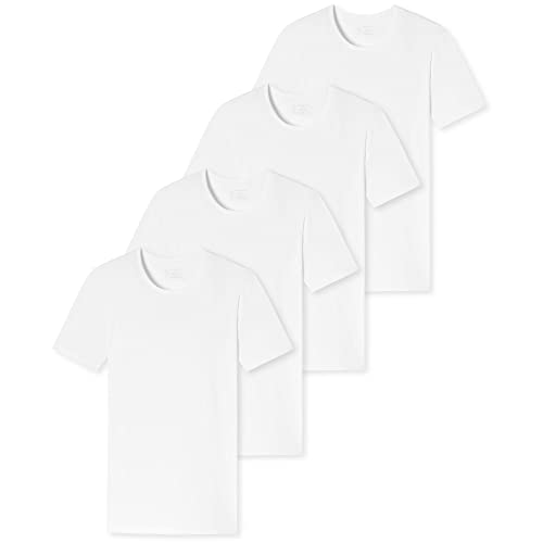 Schiesser - 95/5 - T-Shirt mit Rundhals - 174997-4er Spar-Pack (8 Weiß) von Schiesser