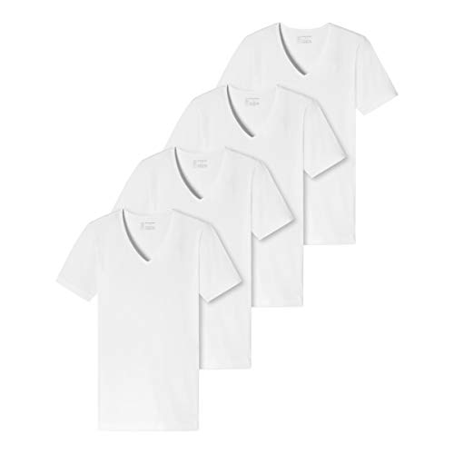 Schiesser - 95/5 - T-Shirt mit V-Ausschnitt - 173982-4er Spar-Pack (5 Weiß) von Schiesser