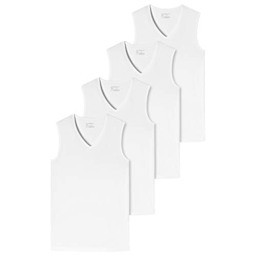 Schiesser - 95/5 - Tank Top mit V-Ausschnitt - 173981-4er Spar-Pack (6 Weiß) von Schiesser