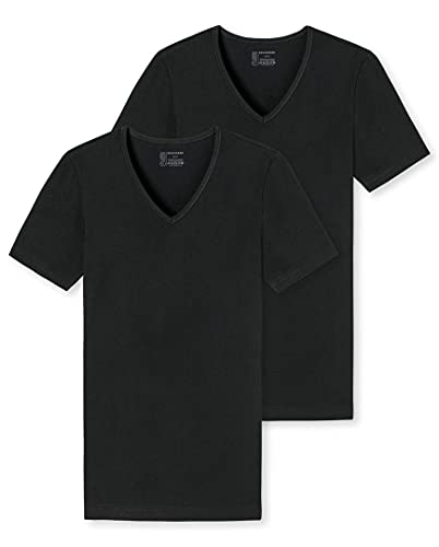 Schiesser 95/5 V-Shirt 173982-2er Pack Black 7 von Schiesser