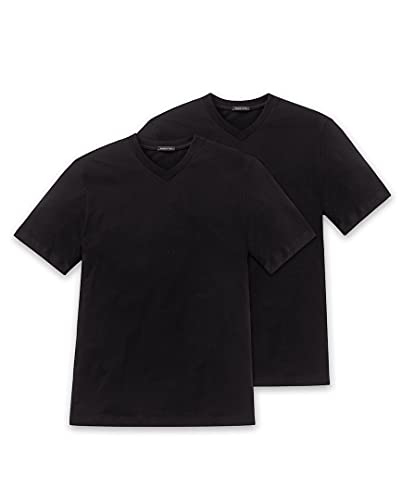 Schiesser American V-Shirt 008151B 4er Pack Black 3XL von Schiesser