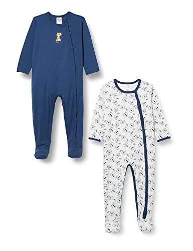 Schiesser Baby-Jungen 2PACK Anzug mit Fuß Kleinkind Unterwäsche-Satz, Farbmix, 92 von Schiesser