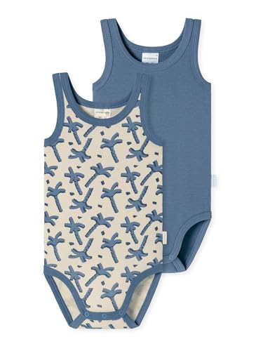 Schiesser Baby - Jungen Body 2-Pack Natural Love - Jeansblau - Größe 80 von Schiesser