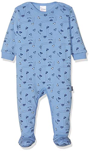 Schiesser Baby-Jungen Polizei Anzug Mit Fuß Zweiteiliger Schlafanzug, Blau (Blau 800), 68 (Herstellergröße: 068) von Schiesser