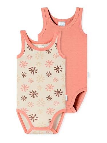 Schiesser Baby - Mädchen Body 2-Pack Natural Love - apricot - Größe 98 von Schiesser