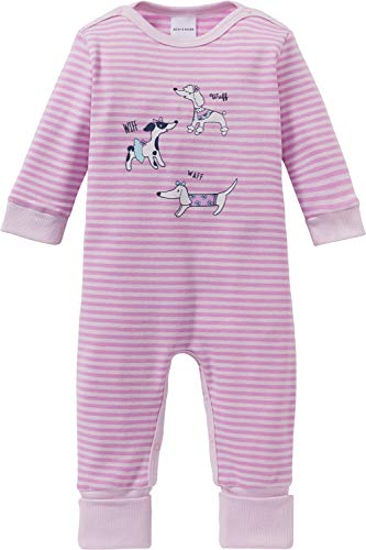 Schiesser Baby-Mädchen Puppy Love Anzug mit Vario Fuß Zweiteiliger Schlafanzug, Rot (Rosa 503), 62 von Schiesser