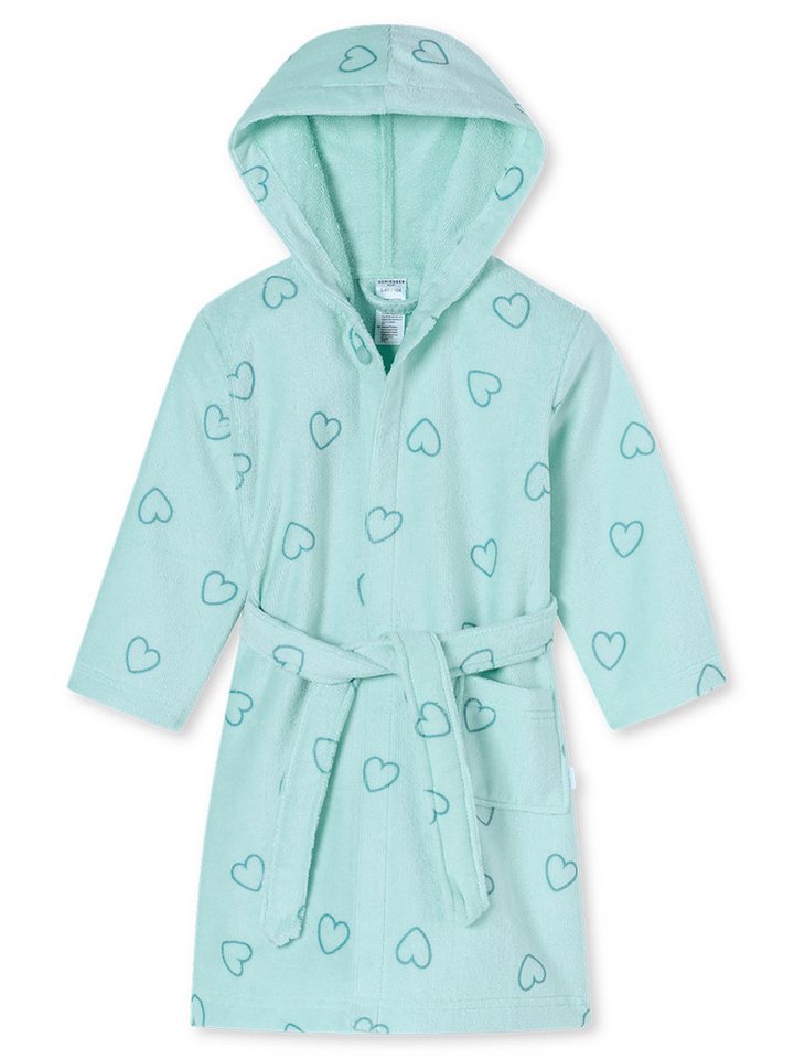 Schiesser Bademantel Aqua Kids Girl, Bade-mantel sauna Morgen-mantel von Schiesser