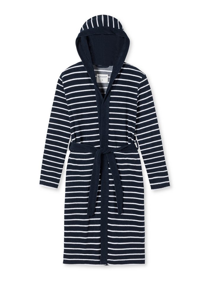 Schiesser Bademantel Feather Terry, Bade-mantel sauna Morgen-mantel von Schiesser