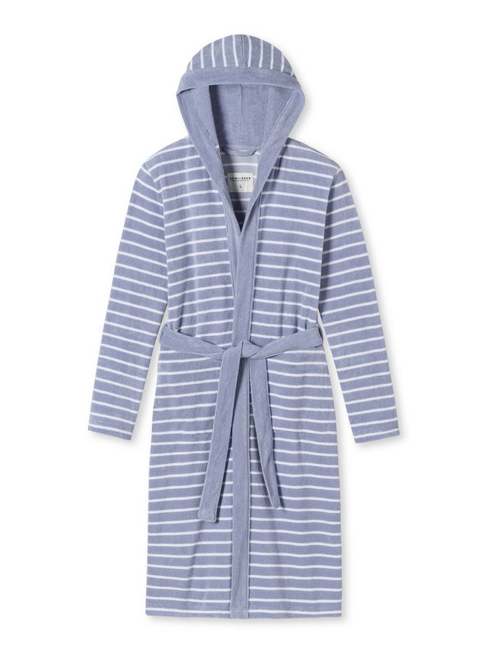 Schiesser Bademantel Feather Terry, Bade-mantel sauna Morgen-mantel von Schiesser