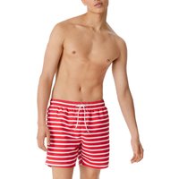 Schiesser Herren Badeshorts rot Mikrofaser Gestreift von Schiesser