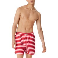 Schiesser Herren Badeshorts rot Mikrofaser Gestreift von Schiesser