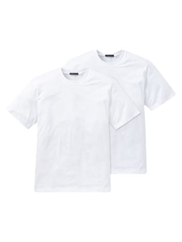 Schiesser American T-Shirt Rundhals Doppelpack Uni weiß 008150/100 Größe M von Schiesser