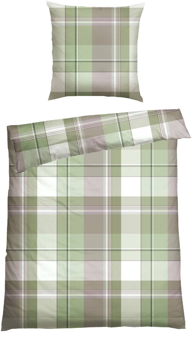 Schiesser Bettwäsche "Ate aus weicher Baumwolle mit einem klassischen Karo-Muster" 2 Stk. tlg. Made in Green von Schiesser