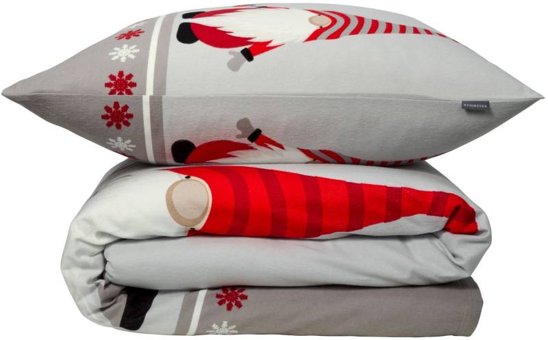 Schiesser Bettwäsche "Balduin aus weichem Baumwollflanell mit Winterprint" 2 Stk. tlg. Made in Green von Schiesser