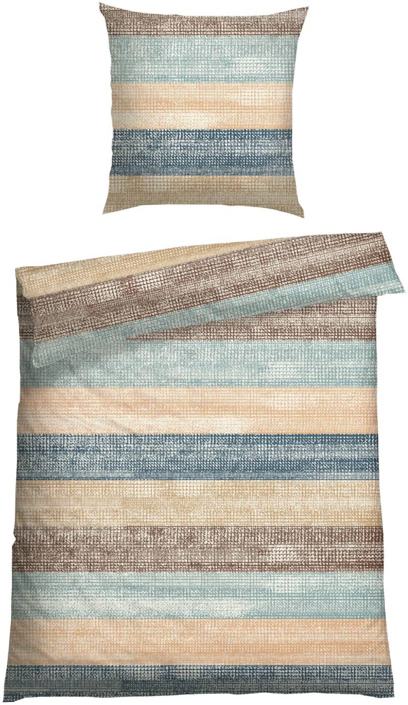 Schiesser Bettwäsche "Emilia aus weicher Baumwolle und texturierten Streifen" 2 Stk. tlg. MADE IN GREEN by OEKO-TEX von Schiesser