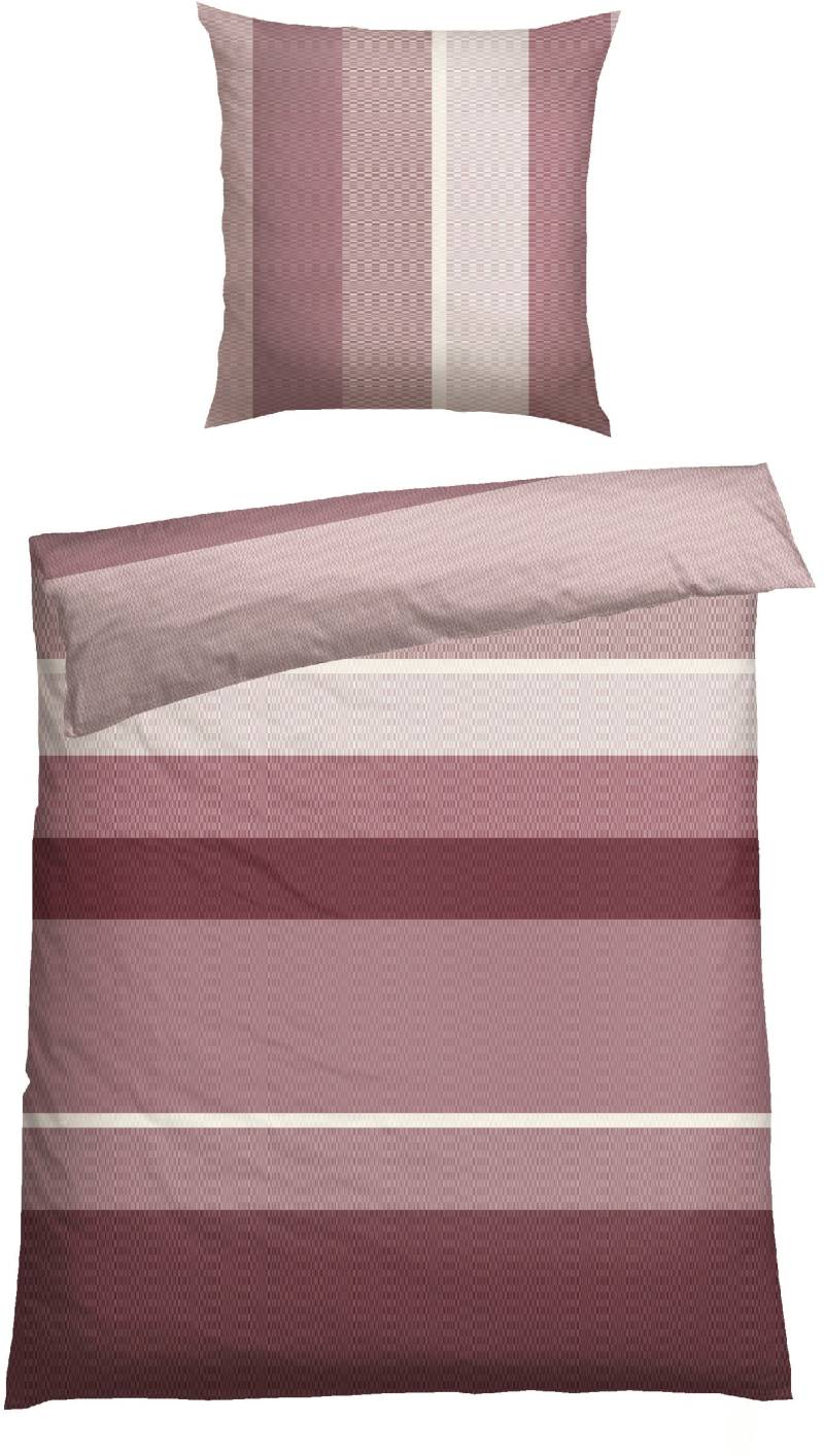 Schiesser Bettwäsche "Endy Stripes aus weicher Baumwolle mit großen und kleinen Streifen" 2 Stk. tlg. Made in Green von Schiesser