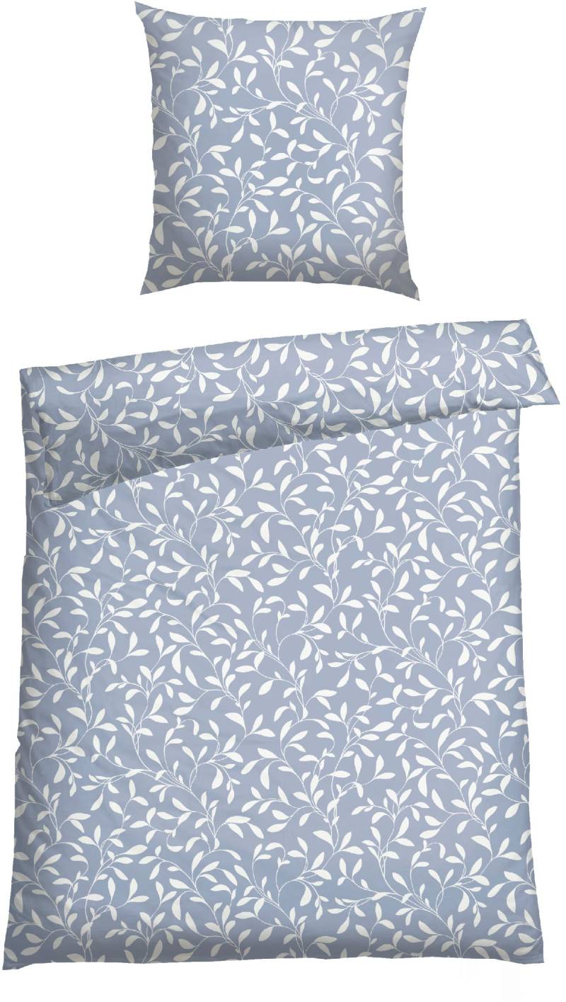 Schiesser Bettwäsche "Liliebeth aus weicher Baumwolle mit elegantem Blattmuster" 2 Stk. tlg. Made in Green von Schiesser