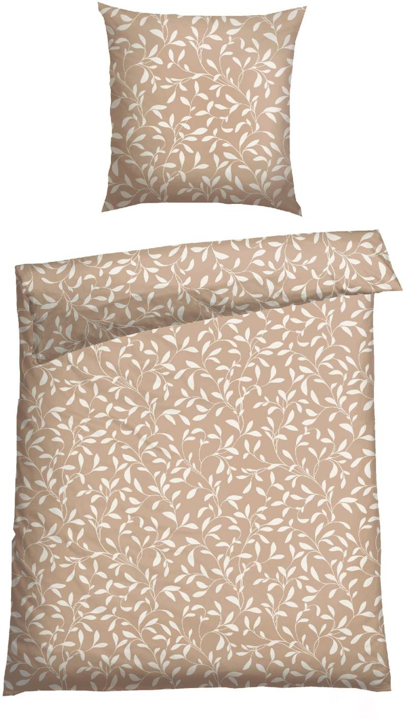 Schiesser Bettwäsche "Liliebeth aus weicher Baumwolle mit elegantem Blattmuster" 2 Stk. tlg. Made in Green von Schiesser