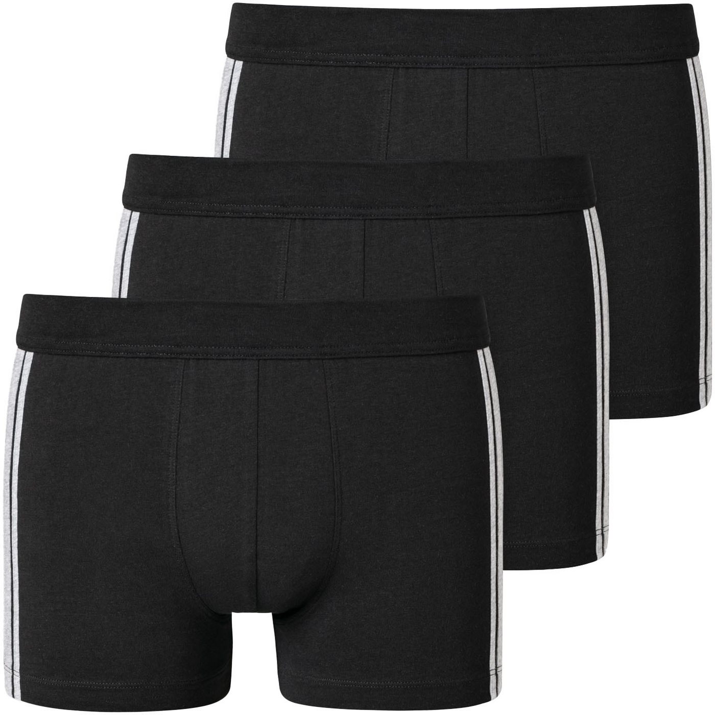 Schiesser Boxer 95/5 (3er-Pack) mit softem, tonalem Bund, kontraststarke Seitenstreifen von Schiesser