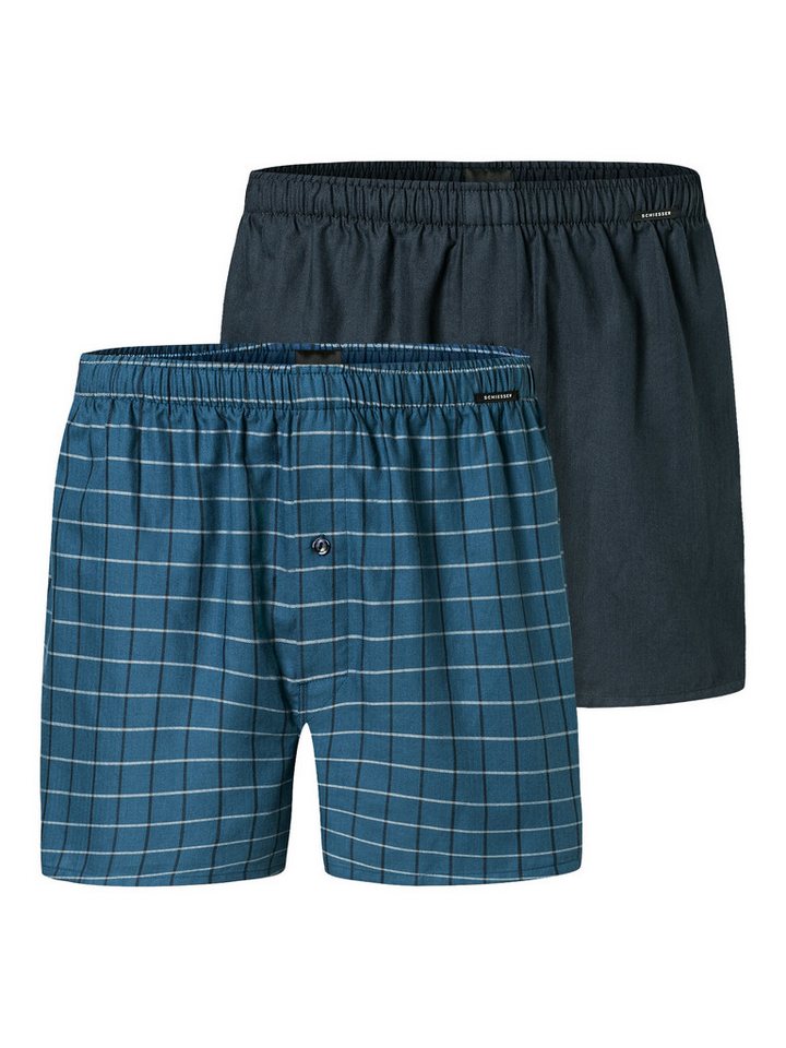 Schiesser Boxer Web (2-St) unterhose unterwäsche boxershort von Schiesser