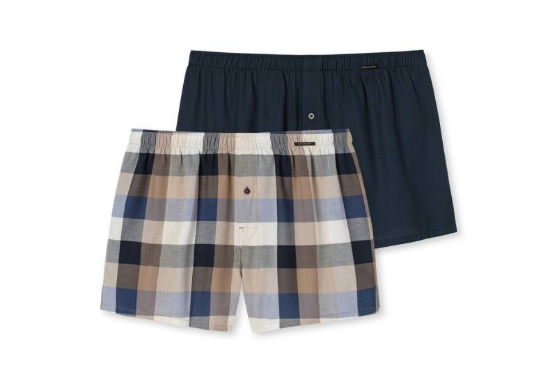 Schiesser Boxershorts (2-St) mit Eingriff, Knopf, Beinschlitz, im 2er Pack von Schiesser