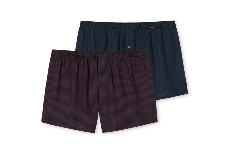 Schiesser Boxershorts (2-St) mit Eingriff, Knopf, Beinschlitz, im 2er Pack von Schiesser