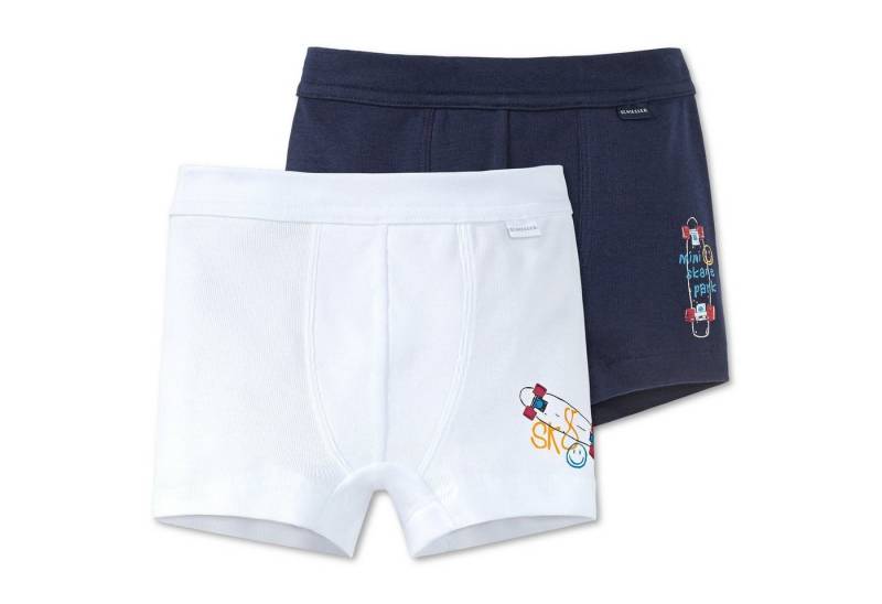 Schiesser Boxershorts (Set, 2-St., Set) 2er Set Unterhosen, Jungen Hip Shorts, Low Rise Shorts, Feinripp von Schiesser