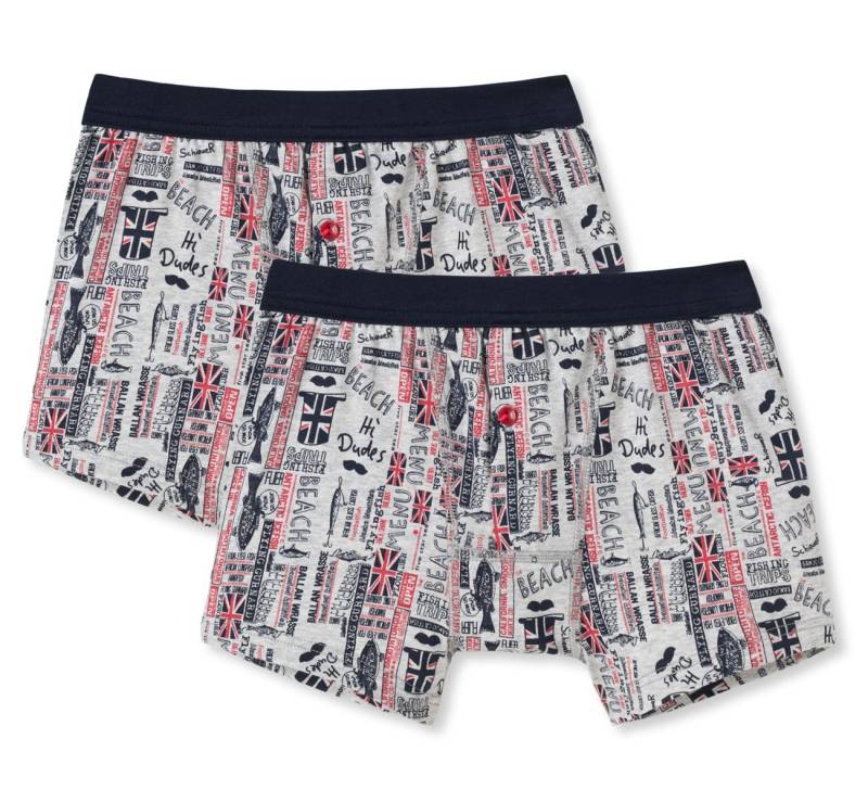 Schiesser Boxershorts (Set, 2-St., Set) Jungen Shorts Unterhosen, 2er Pack Jungen Retro Shorts, Union Jack von Schiesser