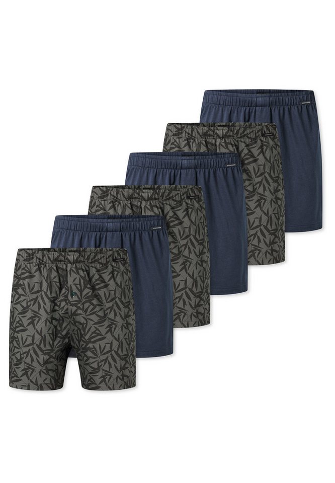 Schiesser Boxershorts 6er Pack Single Jersey (Spar-Set, 6-St) Boxershorts - Baumwolle - mit Eingriff - Atmungsaktiv von Schiesser