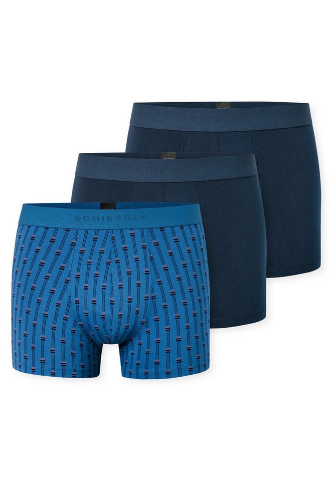 Schiesser Boxershorts 95/5 Multipacks (3er Pack) ohne Eingriff, softer Logo-Webgummibund von Schiesser