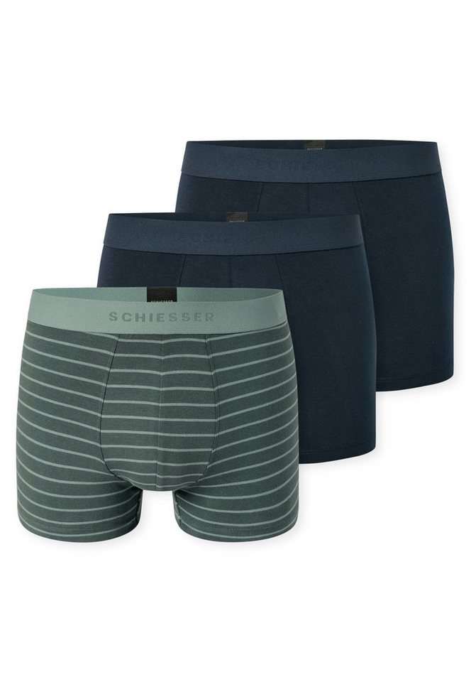 Schiesser Boxershorts 95/5 Multipacks (3er Pack) ohne Eingriff, softer Logo-Webgummibund von Schiesser