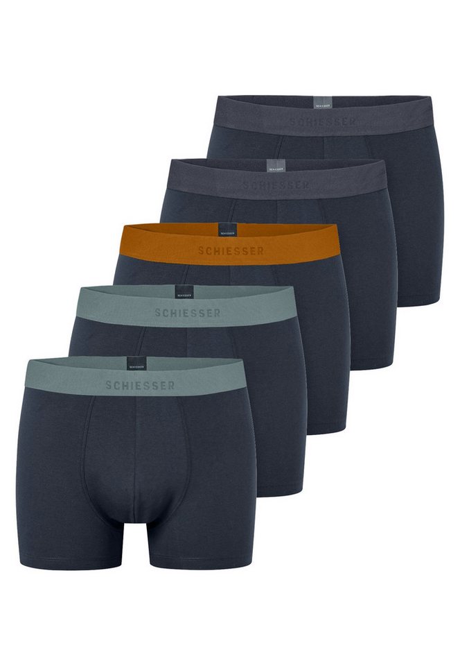 Schiesser Boxershorts 95/5 Multipacks (5er Pack) ohne Eingriff, angenehm weich von Schiesser