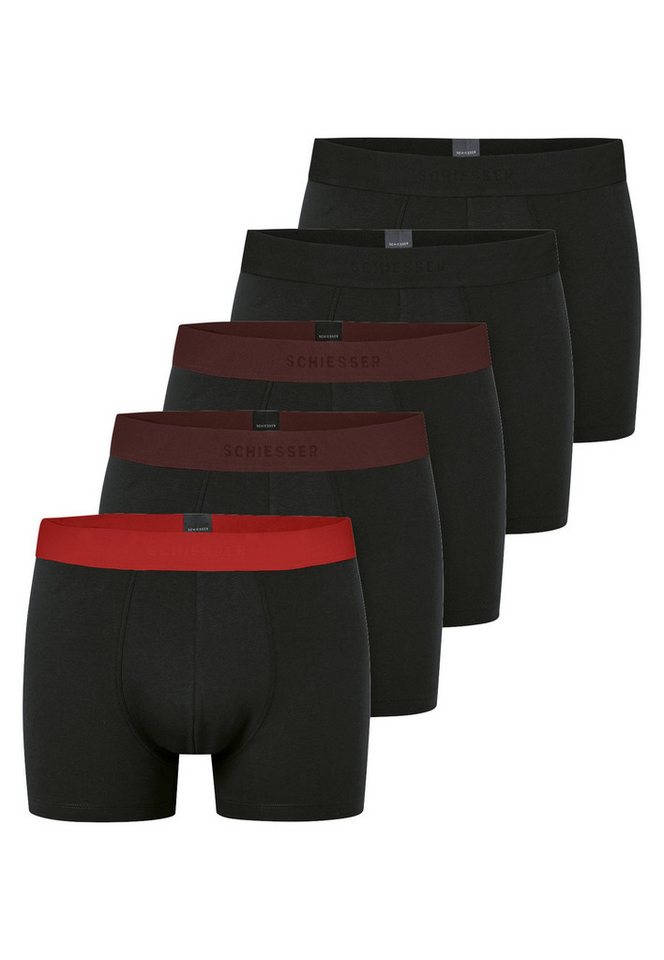 Schiesser Boxershorts 95/5 Multipacks (5er Pack) ohne Eingriff, angenehm weich von Schiesser