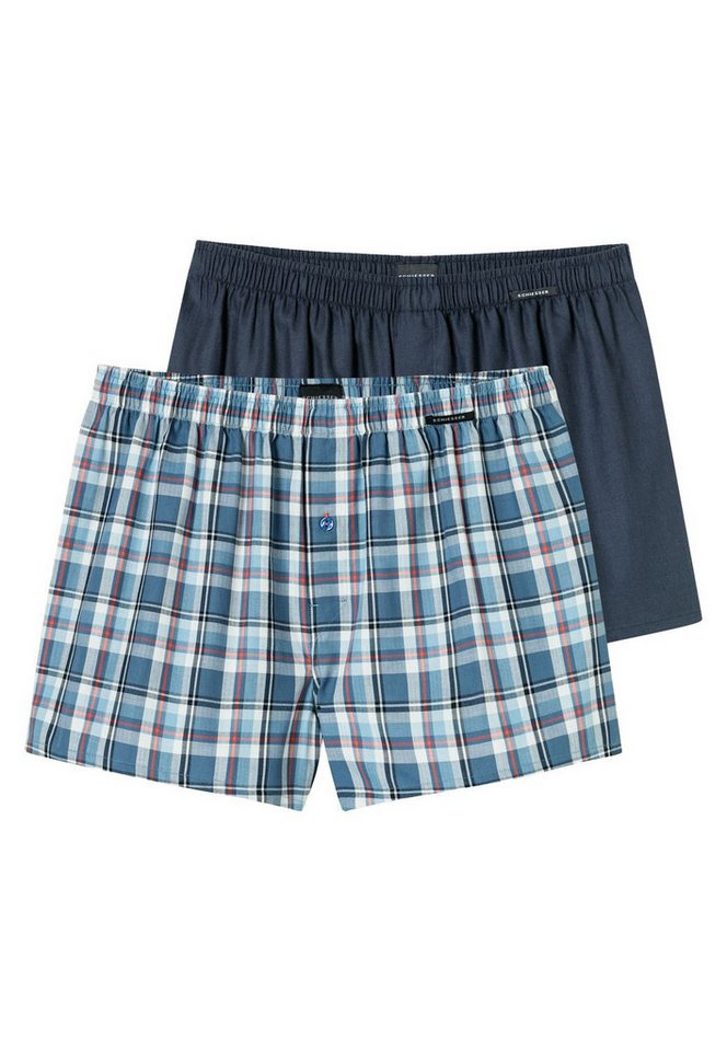 Schiesser Boxershorts Boxershorts Multipacks (2-St) Webboxer mit funktionaler Knopfleiste im 2er Pack von Schiesser