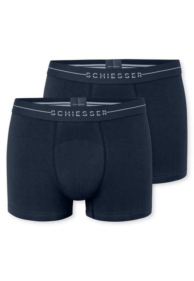 Schiesser Boxershorts Cotton Flex (2er Pack) Baumwollmischung, ohne störende Seitennähte, superweich von Schiesser