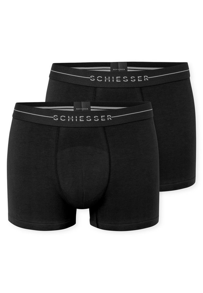 Schiesser Boxershorts Cotton Flex (2er Pack) Baumwollmischung, ohne störende Seitennähte, superweich von Schiesser