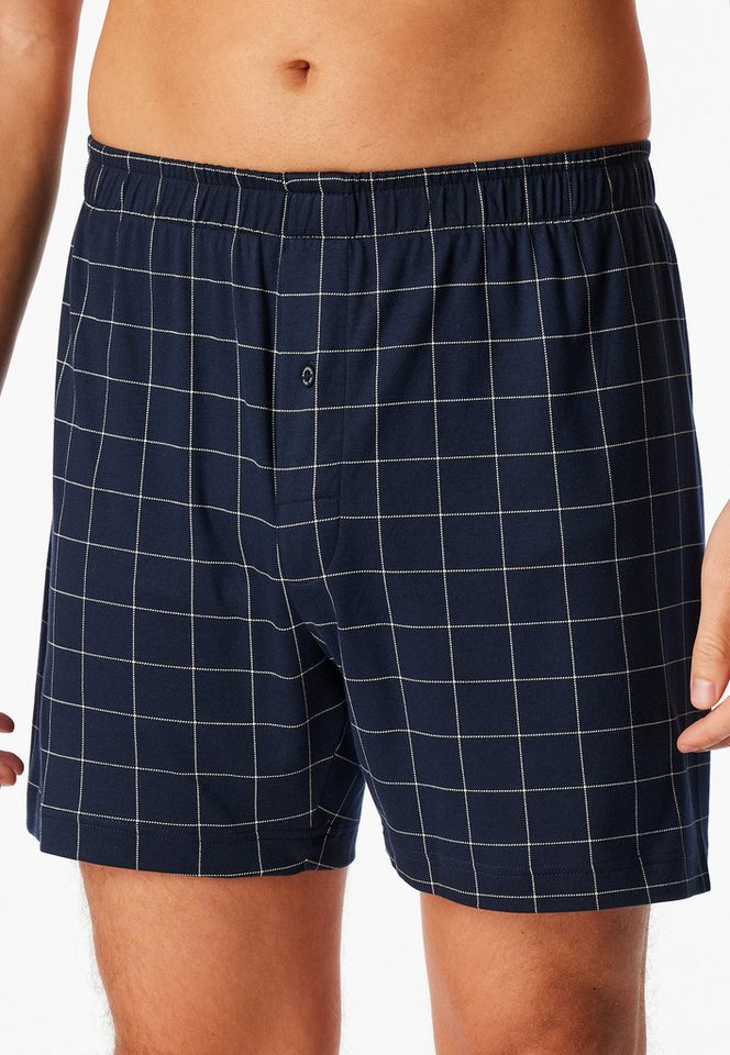 Schiesser Boxershorts Fine Interlock elastischer Bund, kariert, Baumwolle, weich von Schiesser