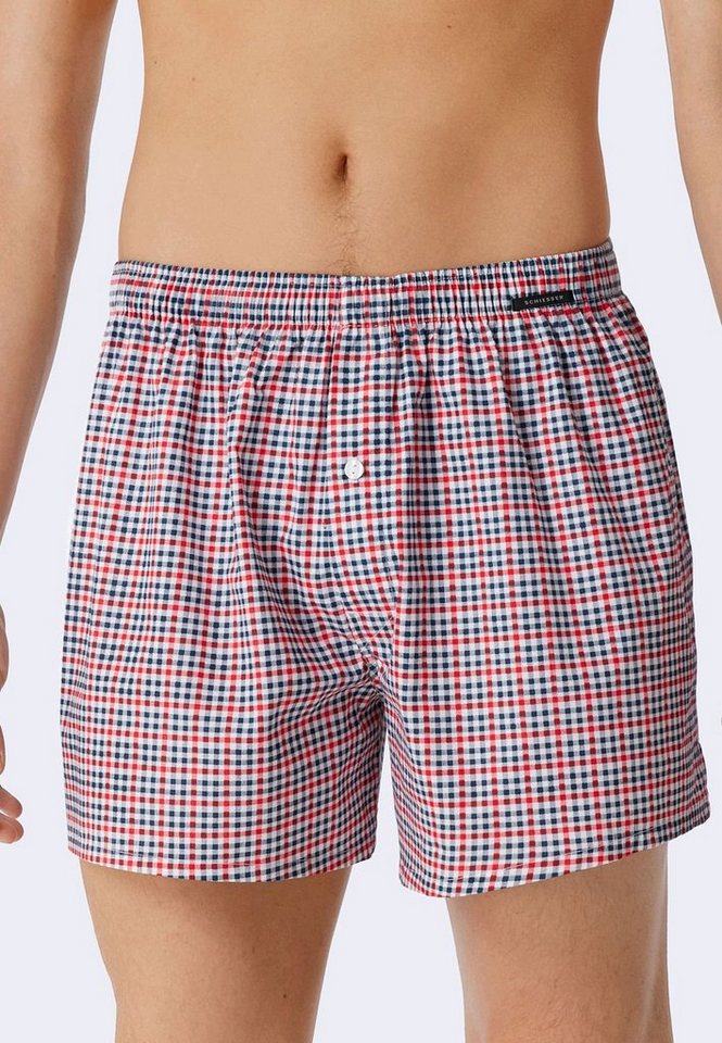 Schiesser Boxershorts Fun Prints (2-St) Webboxer mit funktionaler Knopfleiste im 2er Pack von Schiesser