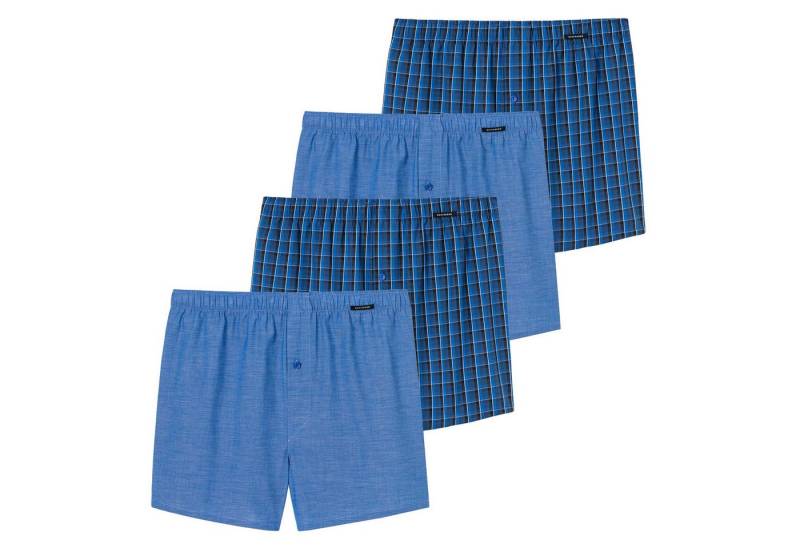 Schiesser Boxershorts Herren Web-Boxershorts 4er Pack Baumwolle (Packung, 4er Pack) von Schiesser
