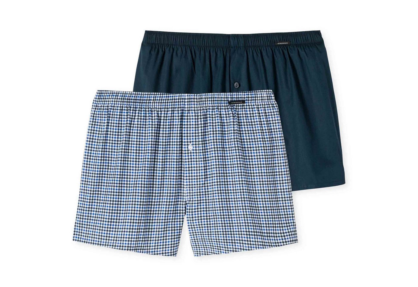 Schiesser Boxershorts Herren Web-Boxershorts 2er Pack Baumwolle (Packung, 2er Pack) von Schiesser