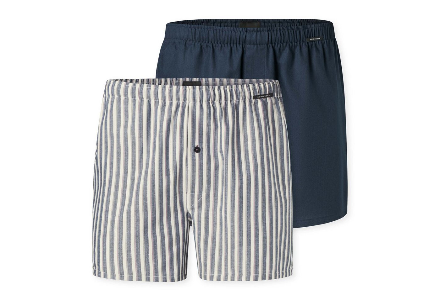 Schiesser Boxershorts Herren Web-Boxershorts 2er Pack Baumwolle (Packung, 2er Pack) von Schiesser