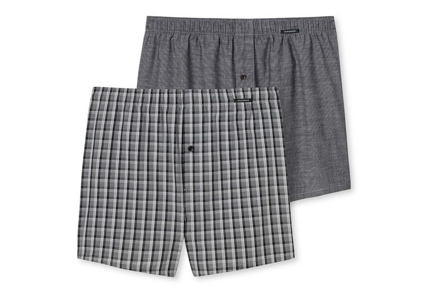 Schiesser Boxershorts Herren Web-Boxershorts 2er Pack Baumwolle (Packung, 2er Pack) von Schiesser
