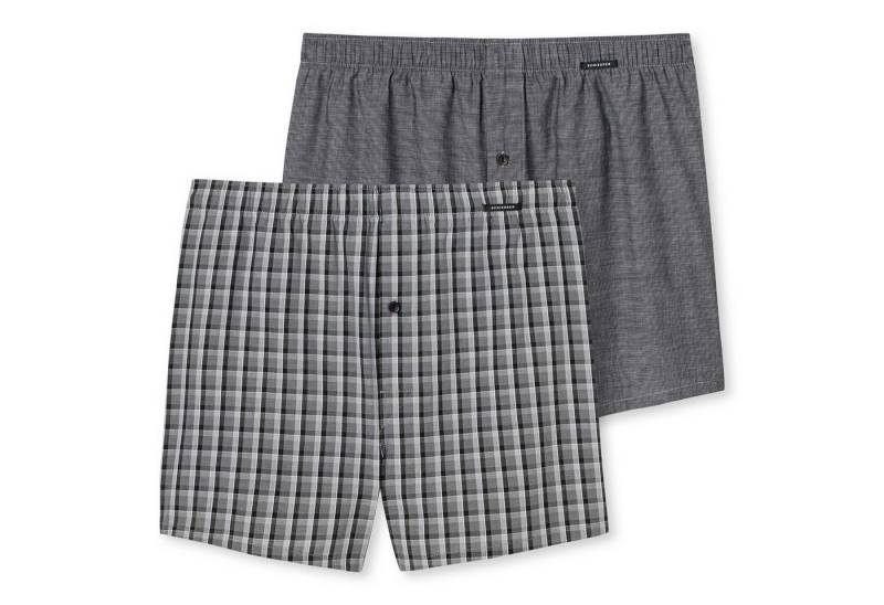 Schiesser Boxershorts Herren Web-Boxershorts 2er Pack Baumwolle (Packung, 2er Pack) von Schiesser