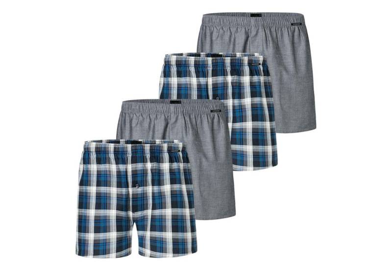 Schiesser Boxershorts Herren Web-Boxershorts 4er Pack Baumwolle (Packung, 4er Pack) von Schiesser
