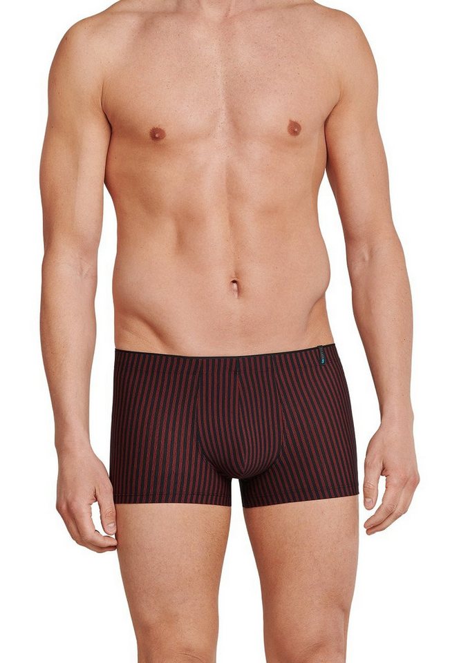 Schiesser Boxershorts Long Life Soft 149047 rot/schwarz gestreift Herren - 1 Stück von Schiesser