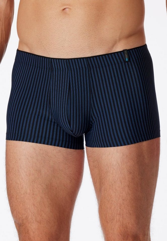Schiesser Boxershorts Long Life Soft 174646 schwarz/navyblau gestreift Herren - 1 Stück von Schiesser